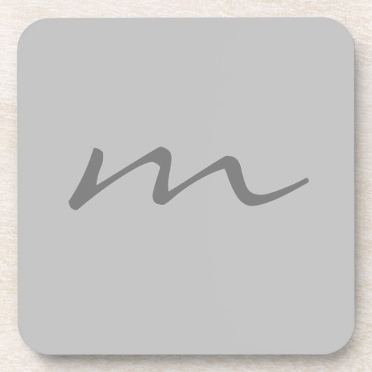Modernes, modernes Monogramm beruflich grau Getränkeuntersetzer (Vorderseite)
