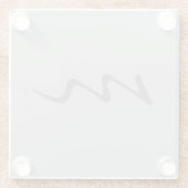 Modernes, modernes Monogramm beruflich grau Glasuntersetzer (Rückseite)