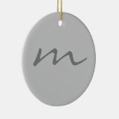 Modernes, modernes Monogramm beruflich grau Keramik Ornament (Rechts)