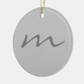 Modernes, modernes Monogramm beruflich grau Keramik Ornament (Links)