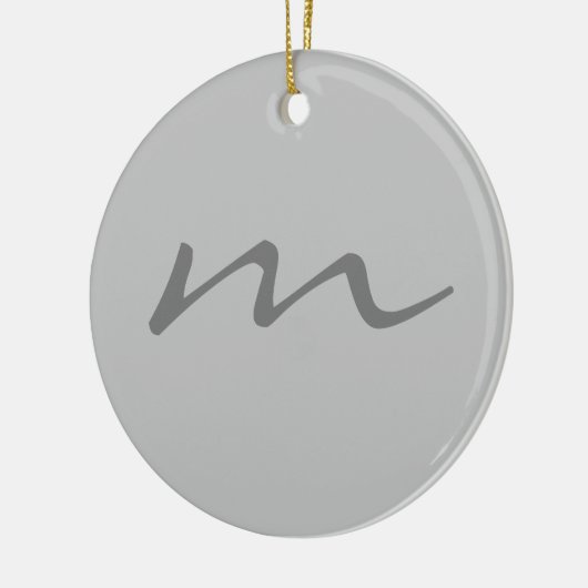 Modernes, modernes Monogramm beruflich grau Keramik Ornament (Links)