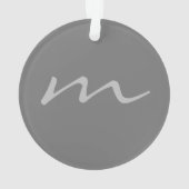 Modernes, modernes Monogramm beruflich grau Ornament (Rückseite)