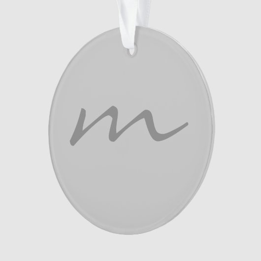 Modernes, modernes Monogramm beruflich grau Ornament (Vorderseite)