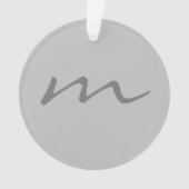 Modernes, modernes Monogramm beruflich grau Ornament (Vorderseite)