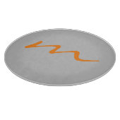 Modernes, modernes Monogramm beruflich grau Schneidebrett (Ecke)