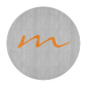 Modernes, modernes Monogramm beruflich grau Schneidebrett (Vorderseite)