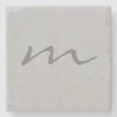 Modernes, modernes Monogramm beruflich grau Steinuntersetzer (Vorderseite)