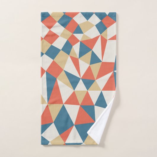 Modernes, modernes Muster geometrischer Formen Badhandtuch Set (Handtuch)