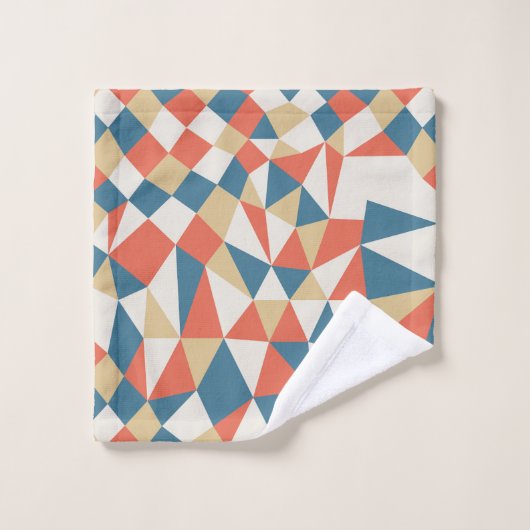 Modernes, modernes Muster geometrischer Formen Badhandtuch Set (Waschlappen)