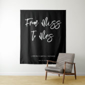 Modernes, modernes Schwarzes Brautparty Hintergrun Wandteppich (Beispiel)