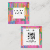 Modernes, modernes Square Design mit QR Code - Ein Quadratische Visitenkarte (Vorne/Hinten)
