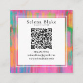 Modernes, modernes Square Design mit QR Code - Ein Quadratische Visitenkarte (Rückseite)