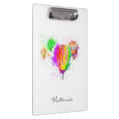 Modernes modernes Trendy Bright . Füge Deinen Name Klemmbrett (Rechts)