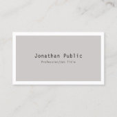 Modernes, modernes und ausgefeiltes Minimalistisch Visitenkarte (Vorderseite)