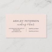 Modernes modisches schickes elegantes Rosa des Visitenkarte (Rückseite)