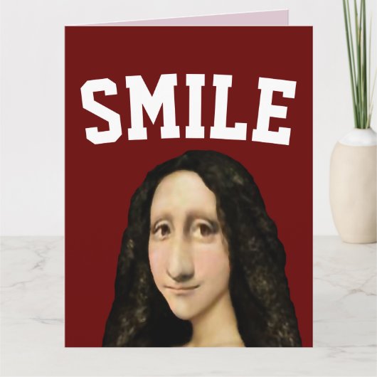 MODERNES MONA LÄCHELN! BIRTHDAY CARD DANKESKARTE (Vorderseite)