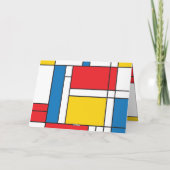 Modernes Mondrian inspiriertes grafisches Muster Karte (Rückseite)