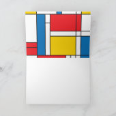 Modernes Mondrian inspiriertes grafisches Muster Karte (Innenseite)