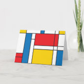 Modernes Mondrian inspiriertes grafisches Muster Karte (Vorderseite)