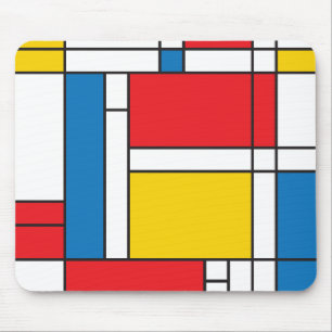 Modernes Mondrian inspiriertes grafisches Muster Mousepad
