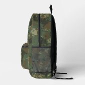 Modernes Mongram Forest Camouflage Camouflage Must Bedruckter Rucksack (Rechts)