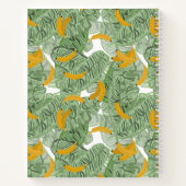 Modernes Mongram für tropische Bananengrün Notizblock (Rückseite)