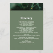 Modernes Mongram Hochzeitspaar aus grünem Marmor Programm (Rückseite)