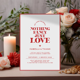 Modernes Monochrom Rot Nichts Extravagant Nur Lieb Save The Date