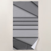 Modernes Monochrom Strandtuch (Vorderseite)