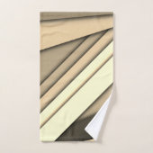 Modernes Monochrome Tan Badhandtuch Set (Handtuch)