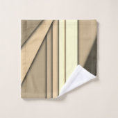 Modernes Monochrome Tan Badhandtuch Set (Waschlappen)