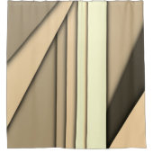 Modernes Monochrome Tan Duschvorhang (Vorderseite)