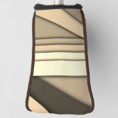 Modernes Monochrome Tan Golf Headcover (Rotieren 90)