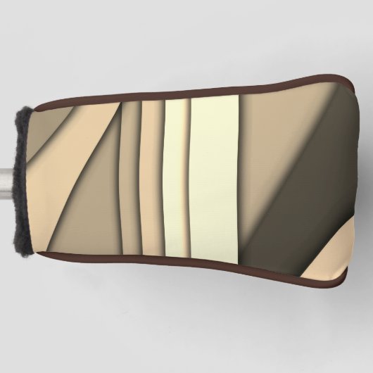 Modernes Monochrome Tan Golf Headcover (Vorderseite)