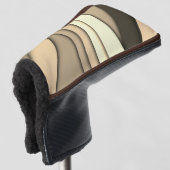 Modernes Monochrome Tan Golf Headcover (3/4 Vorderseite)