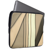 Modernes Monochrome Tan Laptopschutzhülle (Vorne Rechts)