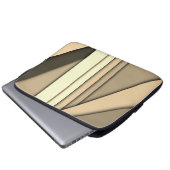 Modernes Monochrome Tan Laptopschutzhülle (Vorne Knopf)