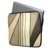 Modernes Monochrome Tan Laptopschutzhülle (Vorderseite Links)