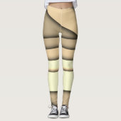 Modernes Monochrome Tan Leggings (Vorderseite)