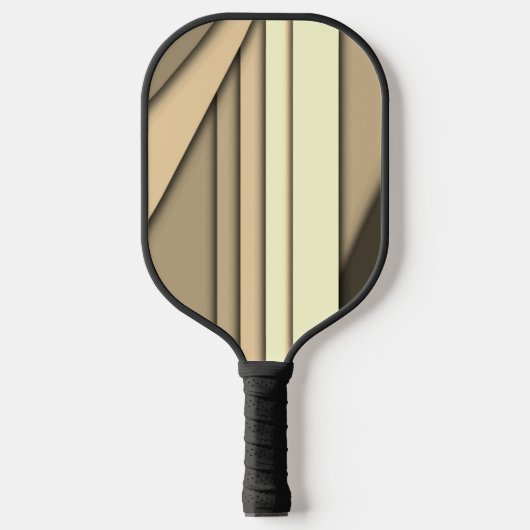Modernes Monochrome Tan Pickleball Schläger (Vorderseite)