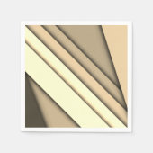 Modernes Monochrome Tan Serviette (Vorderseite)