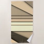 Modernes Monochrome Tan Strandtuch (Vorderseite)