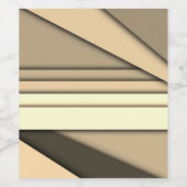 Modernes Monochrome Tan Weinetikett (Einzelnes Label)