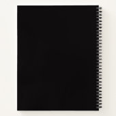 Modernes monochromes Blumenmuster-Notizbuch Notizblock (Rückseite)