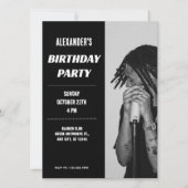 Modernes monochromes Foto Einladung (Vorderseite)