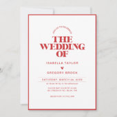 Modernes monochromes Foto mit QR-Code-Hochzeit Einladung (Vorderseite)