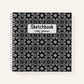 Modernes monochromes Notebook Notizblock (Vorderseite)
