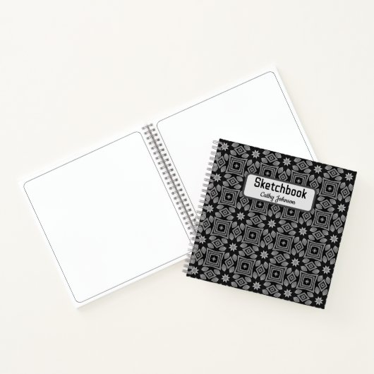 Modernes monochromes Notebook Notizblock (Innenseite)
