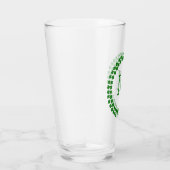 Modernes Monogram 4 Leaf Clover Green Kleeblatt Glas (Rechts)