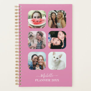 Modernes Monogram 6 Foto Blush Pink Plane Planer